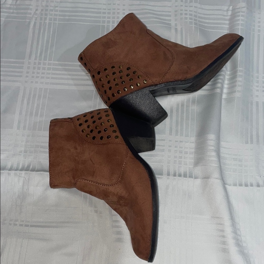 Brown Suede Ankle Boots